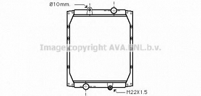 AVA QUALITY COOLING re2052 -  Радиатор, охлаждение двигателя